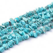 Chips stone kralen ± 5x8mm Magnesite - Light Blue